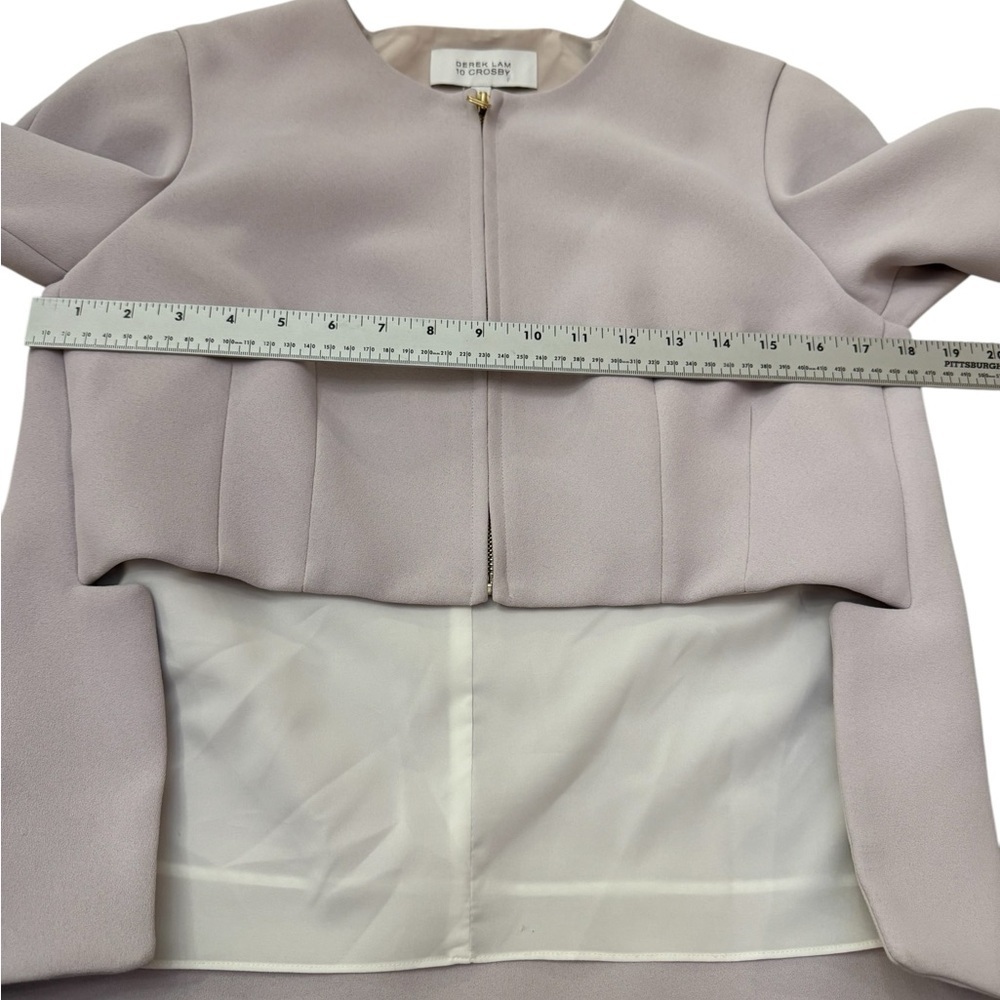 Derek Lam 10 Crosby Lilac High Low Zip Jacket Size 6 - Picture 13 of 16